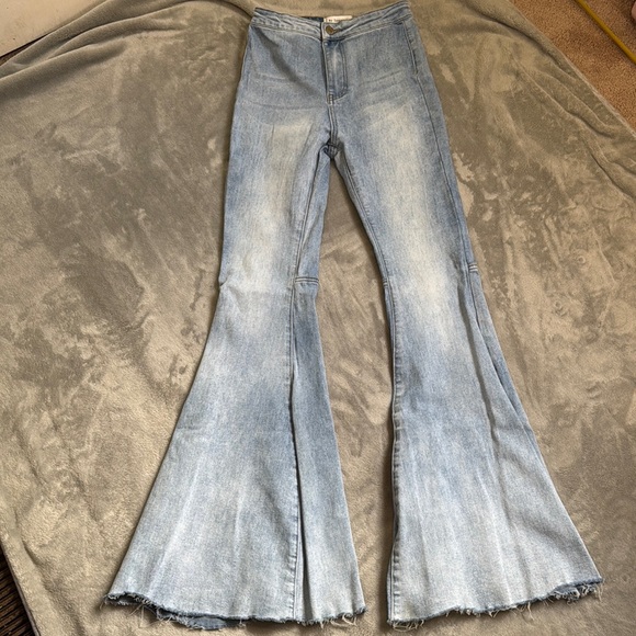Women's By Together Light Blue Flare Jeans, Size Small - Picture 5 of 7